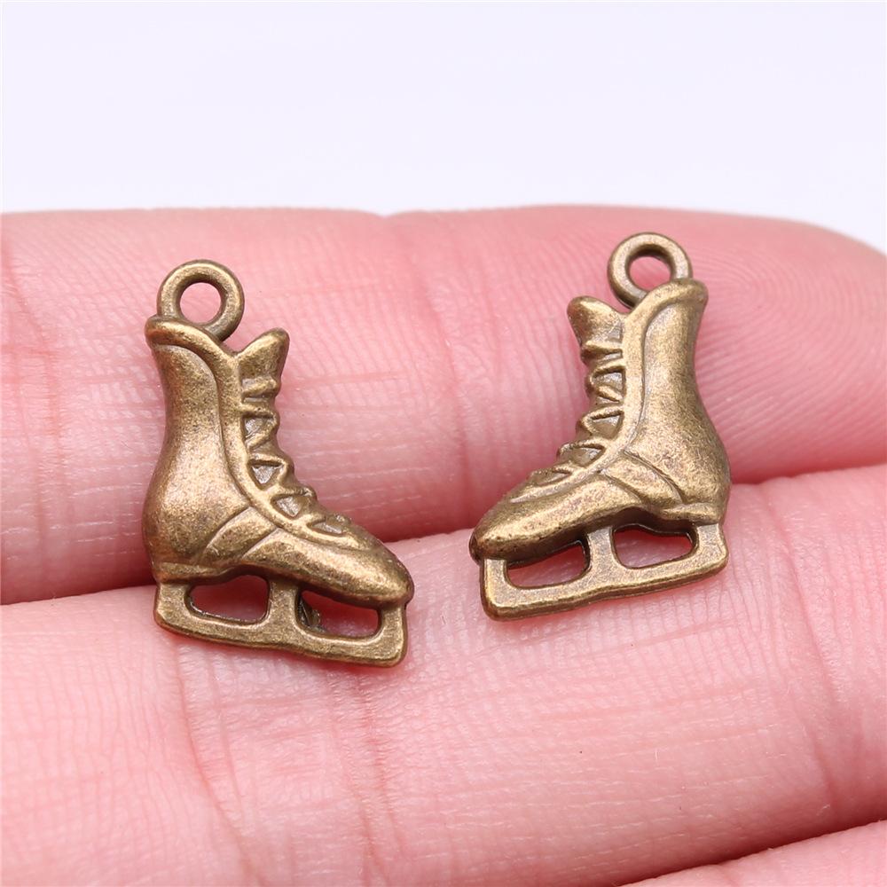 20pcs 3D Skates Charms For Jewelry Making Sport Charms DIY Crafts Making Findings