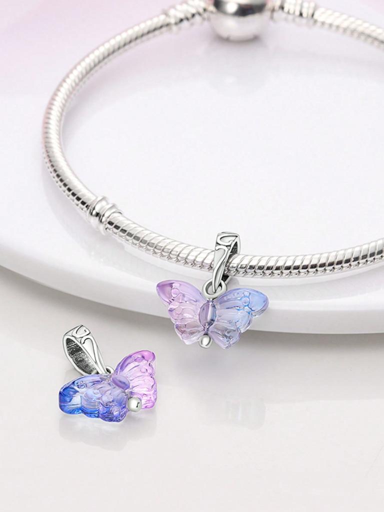 Pink Dragonfly Lily Of The Valley Beads Charm Copper Plated Fit Charms Copperoriginal Bracelet For Jewelry Making Diy Charm