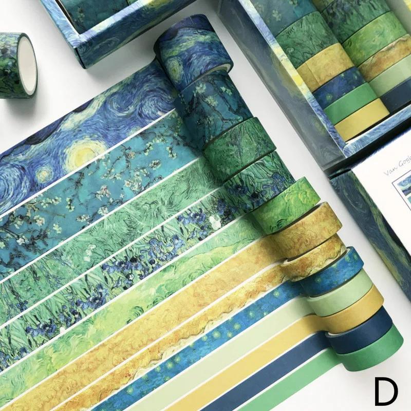 

12 шт. винтажные ленты Васи, набор креативных японских кавайных маскирующих лент, бумага, материал для украшения «сделай сам» D