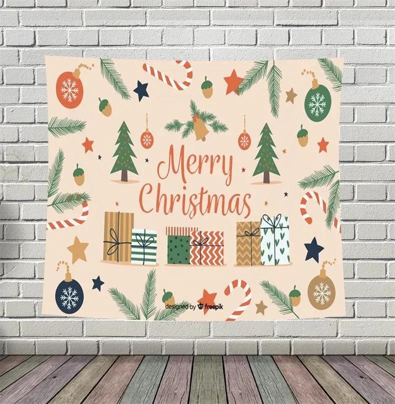 Рождественский простой креативный гобелен для гостиной — фото 6