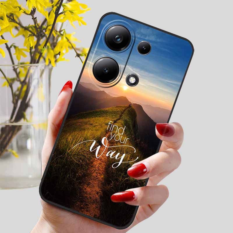 For Xiaomi Redmi Note 13 Pro 4G Case Black Silicon TPU Shockproof Soft Cover For Redmi Note13 4G 2024 Protect Capa 13Pro Coque