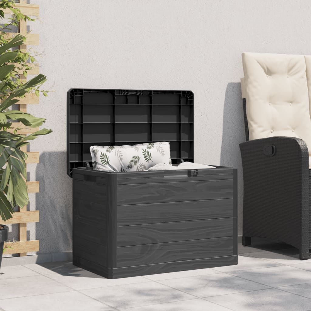 Vidaxl Garden Cushion Box, Anthracite, 77.5X44.5X53 Cm, Pp