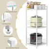 Expandable Slim Storage Shelf 3 Tier Metal Shelving Unit for Bathroom Storage Organizer Free-Standing Narrow Shelf Open Floor S