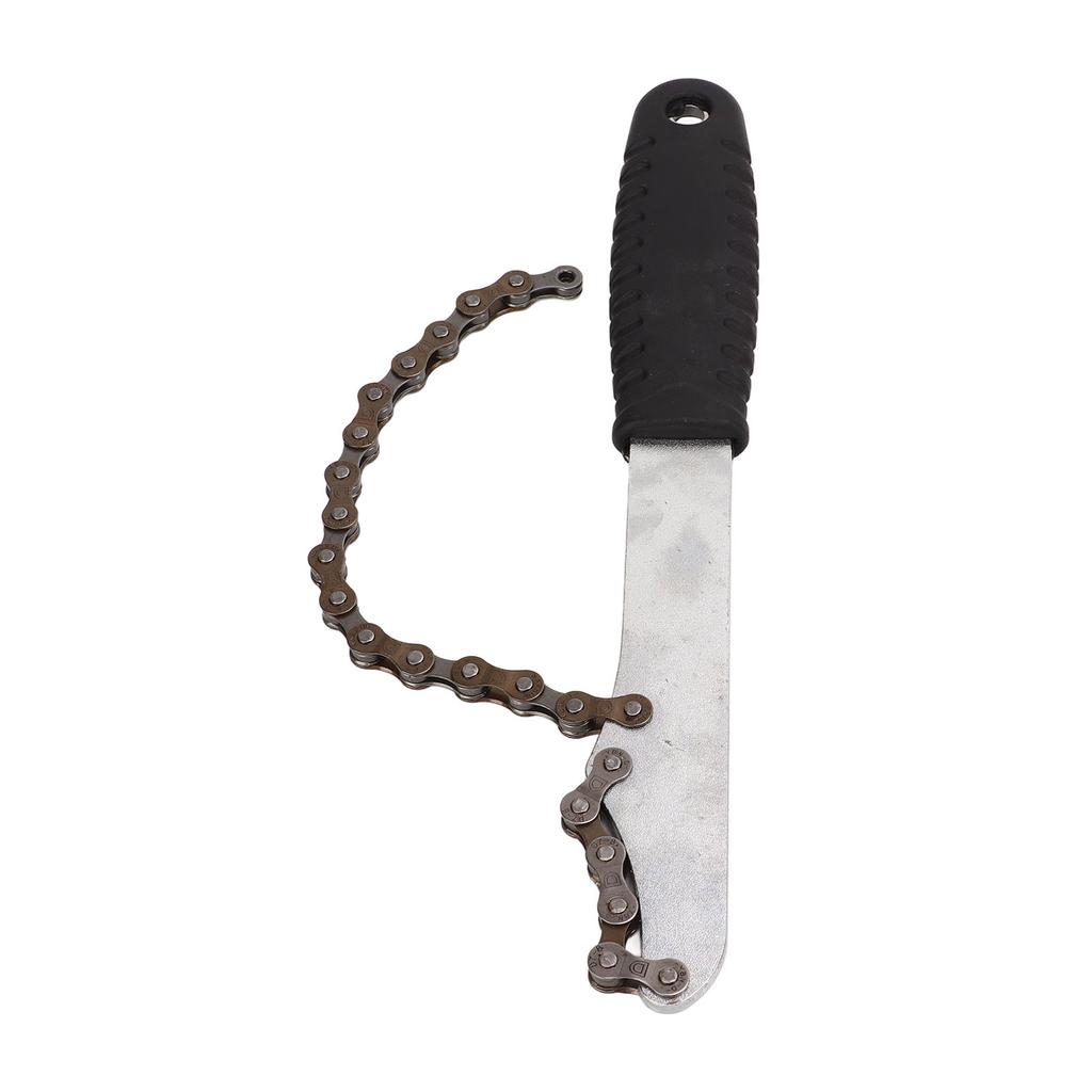 Bike Cassette Chain Wrench Steel Ergonomic Design Bike Chain Whip Tool for Outdoor Mountain Bike Repair