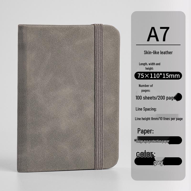 Mini A7 Pocket Diary: Compact Waterproof Leather Notebook