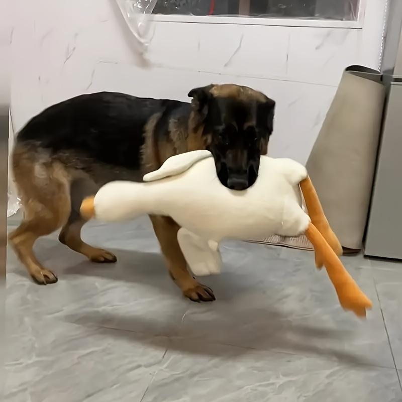 Jumbo Plush White Goose Dog Toy - Interactive Chew & Play Companion, Soft & Safe Design for Puppies and Dogs of All Sizes, Dog Toy | Playful Design
