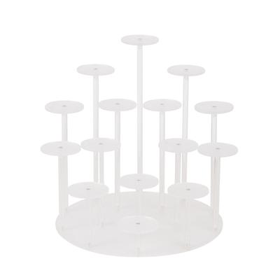Round Cupcake Stand Premium Acrylic Cupcake Display Stand Cupcake Tray for Party Jewelry On Wedding Birthday Holiday