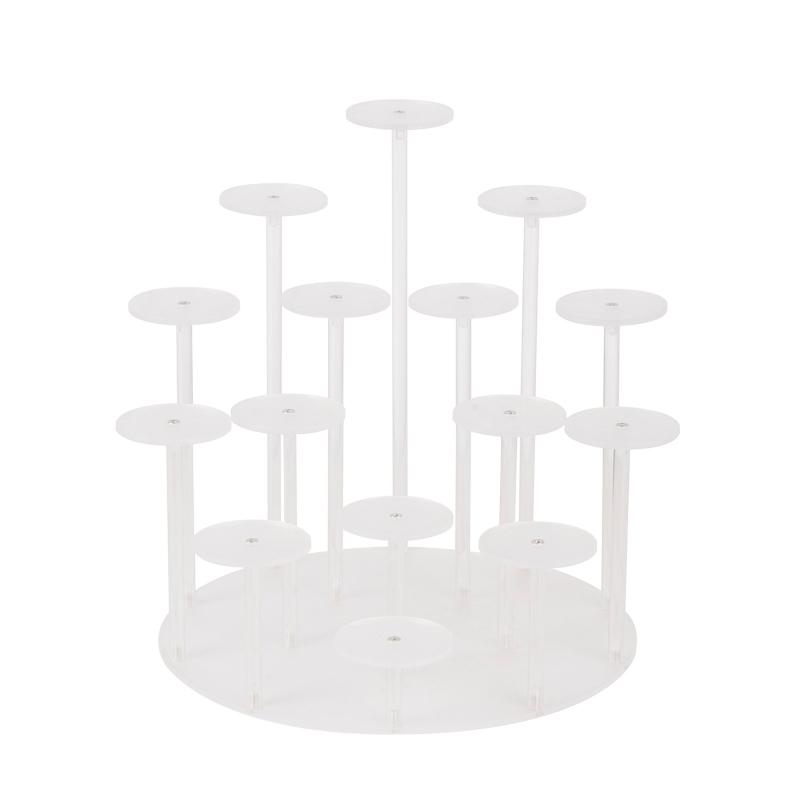 

Round Cupcake Stand Premium Acrylic Cupcake Display Stand Cupcake Tray for Party Jewelry on Wedding Birthday Holiday 1 чистый