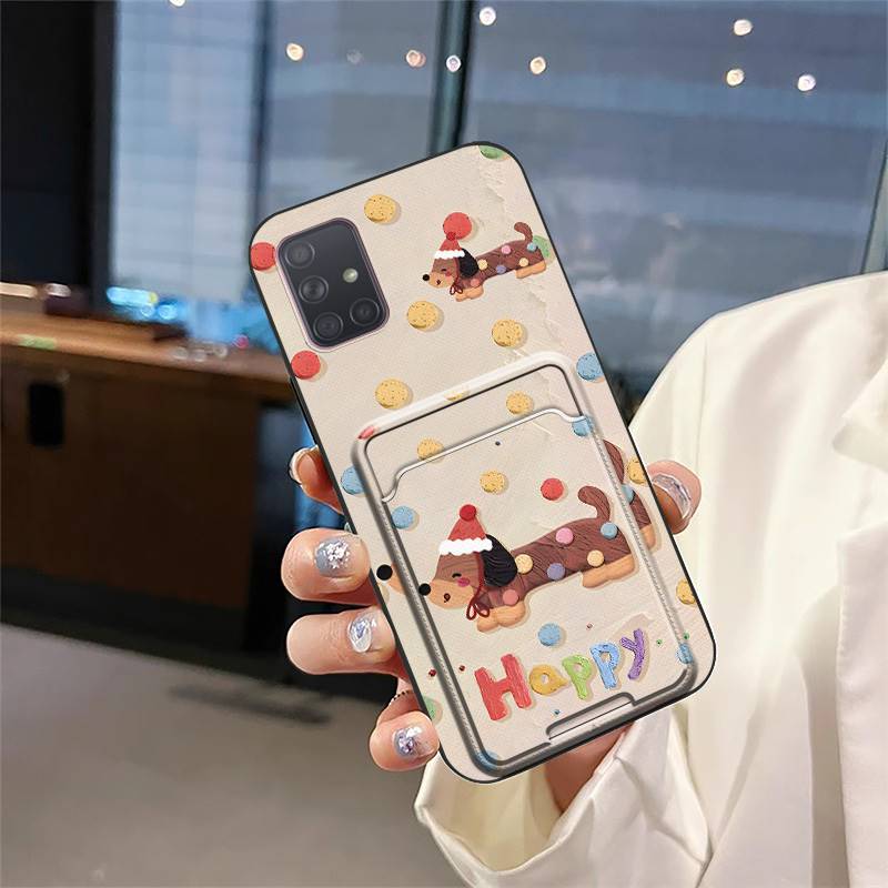 Shockproof Card bag Phone Case For Samsung Galaxy A51/M40S Back Cover Graffiti Card slot Anti-dust Cute protective TPU