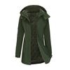 Women’s Warm Windcheaters Detachable Hooded Fleece Lined Zipper Coats Windproof Parka Outdoor Hiking Mountaineering Jackets