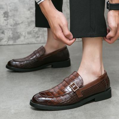 Stylowe Codzienne Skórzane Buty Męskie 2024 Nowość dla Mężczyzn Buty Monk Płaskie Designer Męskie Buty Fryzjerskie Uniwersalne Męskie Mokasyny