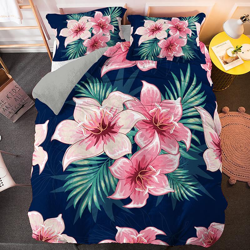 Цветочный узор пододеяльник комплект наволочек постельное белье комплекты Twin/Queen/King — фото 10