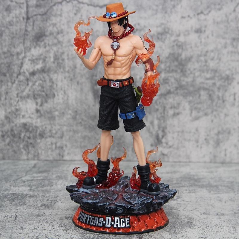 One Piece Ace Fire Fist Anime Figure - High Detail Collectible Statue Desktop Decor