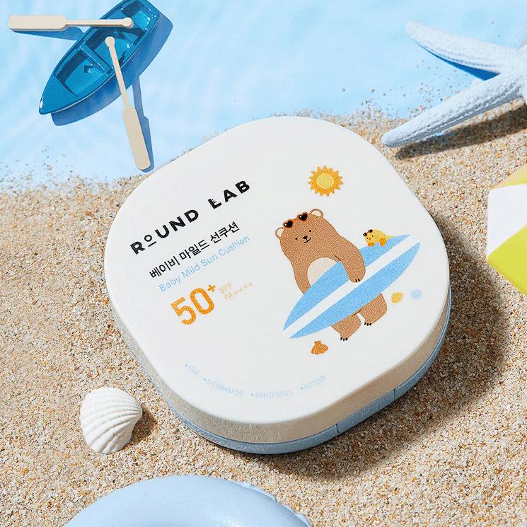[ROUND LAB] Baby Mild Sun Cushion - 16g (SPF50+ PA++++)/ Moisturizing, Korean Cosmetics, Kbeauty