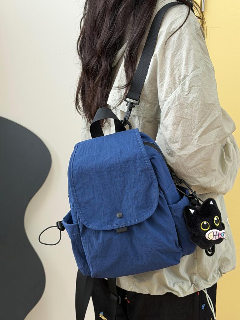 Schoolbag Multifunctional Small Backpack ins Wind Lightweight Outdoor Backpack Leisure Commuter Travel Crossbody Bag Women's Shoulder Bag