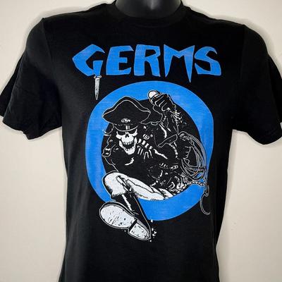Vtg The GERMS Band Punk Rock Schwer Baumwolle Schwarz Full Size Shirt BL223