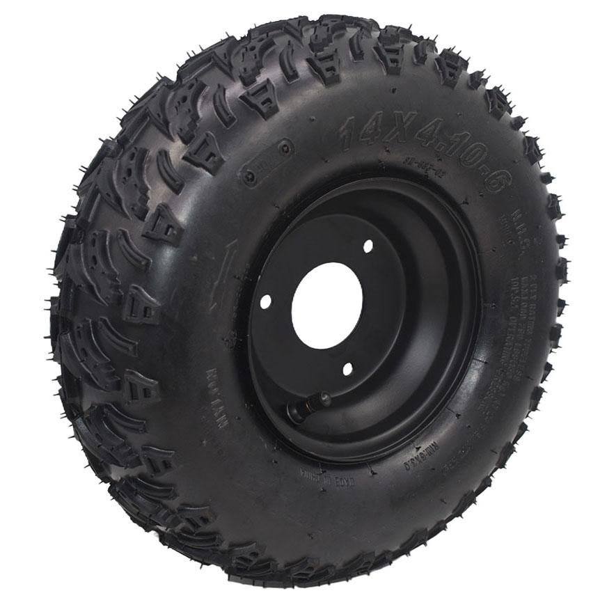 14x5.00-6 14x4.10-6 Off-road Wheels with 3 Holes Black Rim Hub For Off-Road ATV QUAD Buggy Mower Go-kart