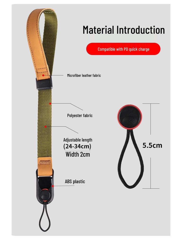 Alça de Pulso para Câmera de Liberação Rápida para Canon, Nikon, Sony, Fujifilm, Leica Mirrorless & SLR, Compatível com PD