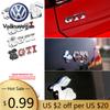For VW Volkswagen Jetta MK5 Golf 3D Metal Car Sticker Rabbit Badge Decal Accessories For Volkswagen GTI R-Line R Polo T5 Golf Pa