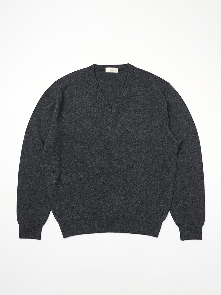 Berno 24Fw V-Neck Knit Charcoal M