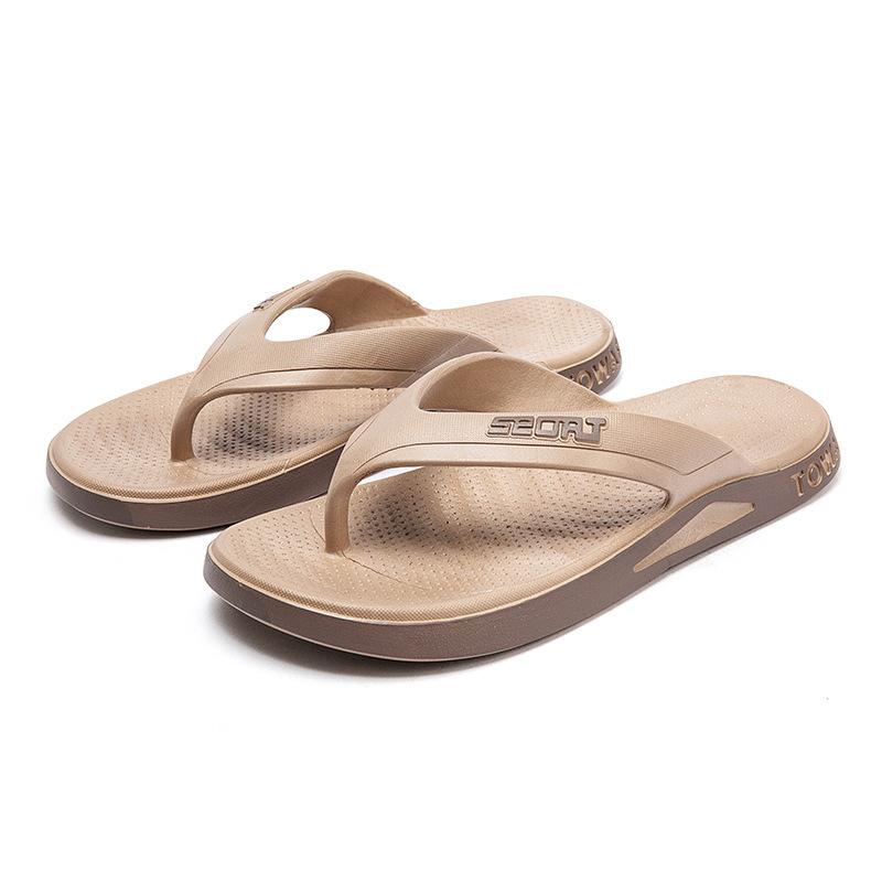 Nové jednoduché khaki žabky pánské protiskluzové venkovní ležérní kolíky na nohy pánské plážové cool pantofle