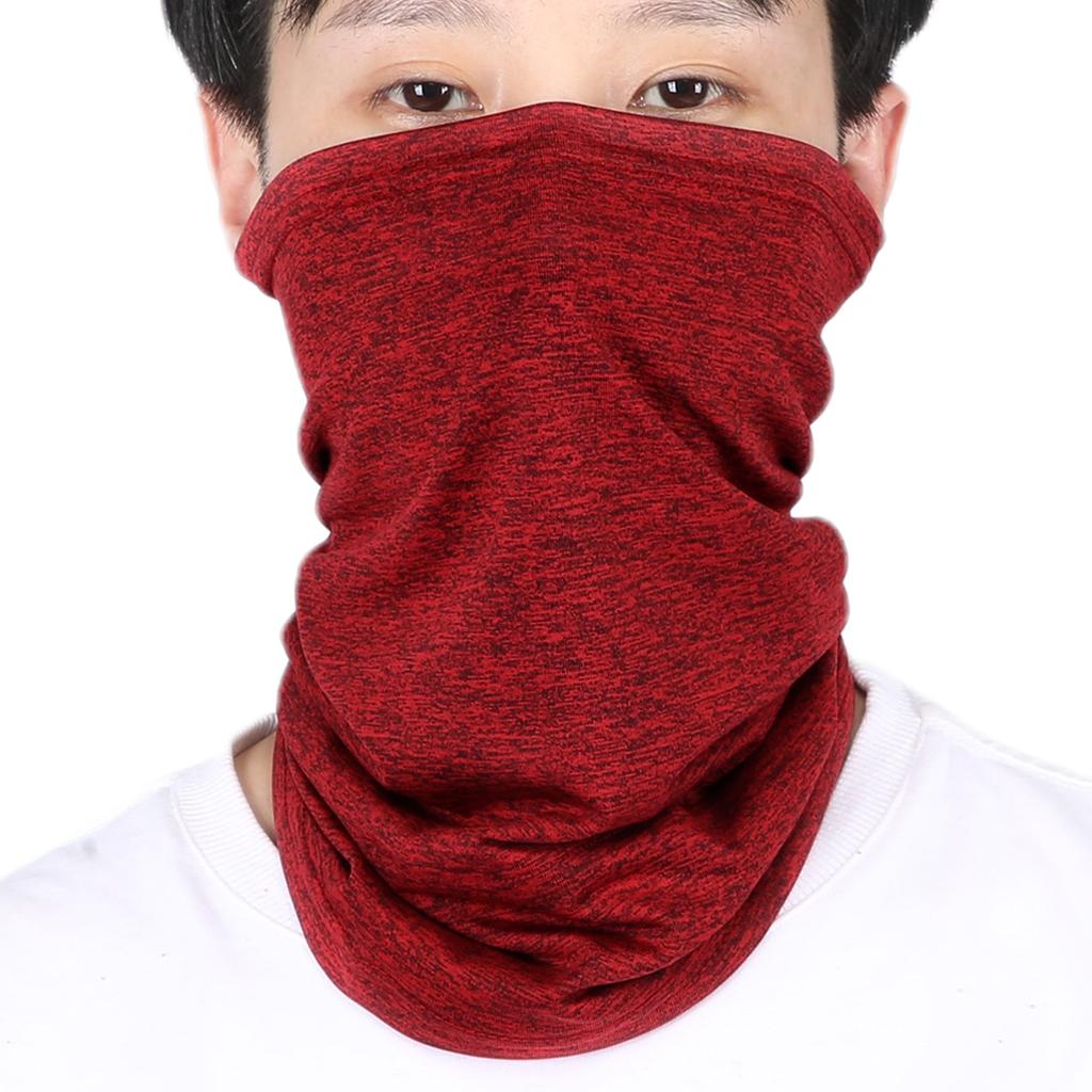 Multi Functional Breathable Face Scarf Elastic Soft Washable Headband Wristband Hairband(Red )