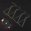 Tingxiang S925 Sterling Silver Triangle Bead Earring Hooks - Women's Simple Empty Settings Jewelry