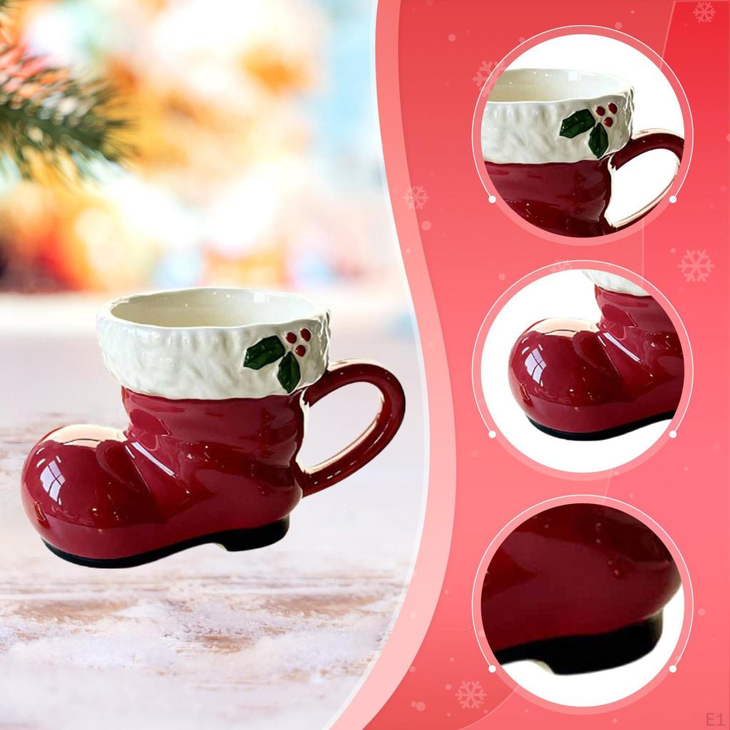 Keramischer Weihnachtsstiefel für Kaffee, Milchtee oder Wasser, ideal für das Schlafzimmer.