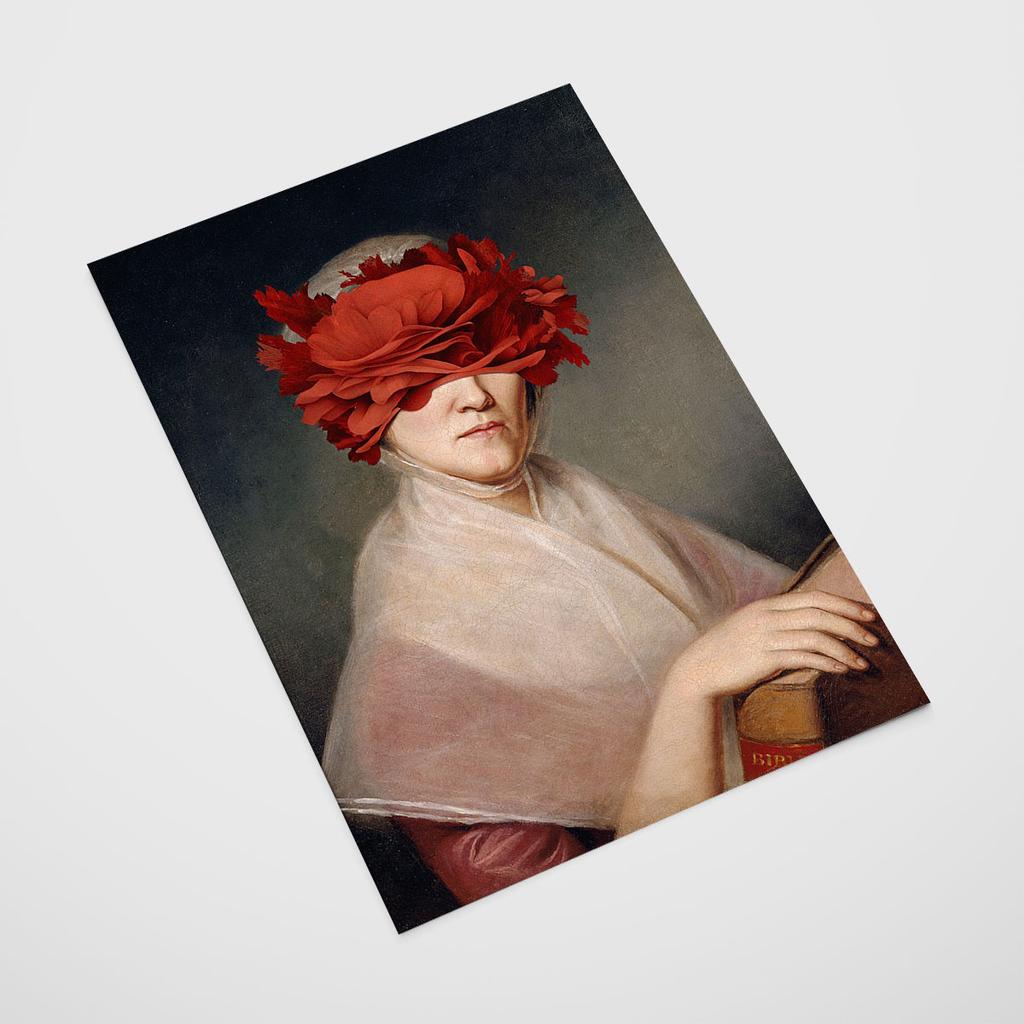 Poster Portrait Red Flower