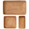 Handcraft Rattan Serving Tray, Wicker Storage and Organizing Baskets, Woven Tray for Home Decor, Bathroom, Kitchen Counter