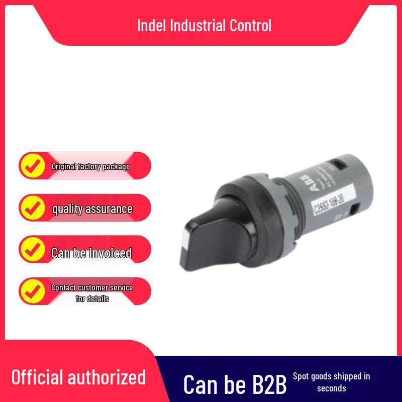 

ABB C2SS2-10B-20 Black Two-Position Selector Switch (Non-Illuminated)