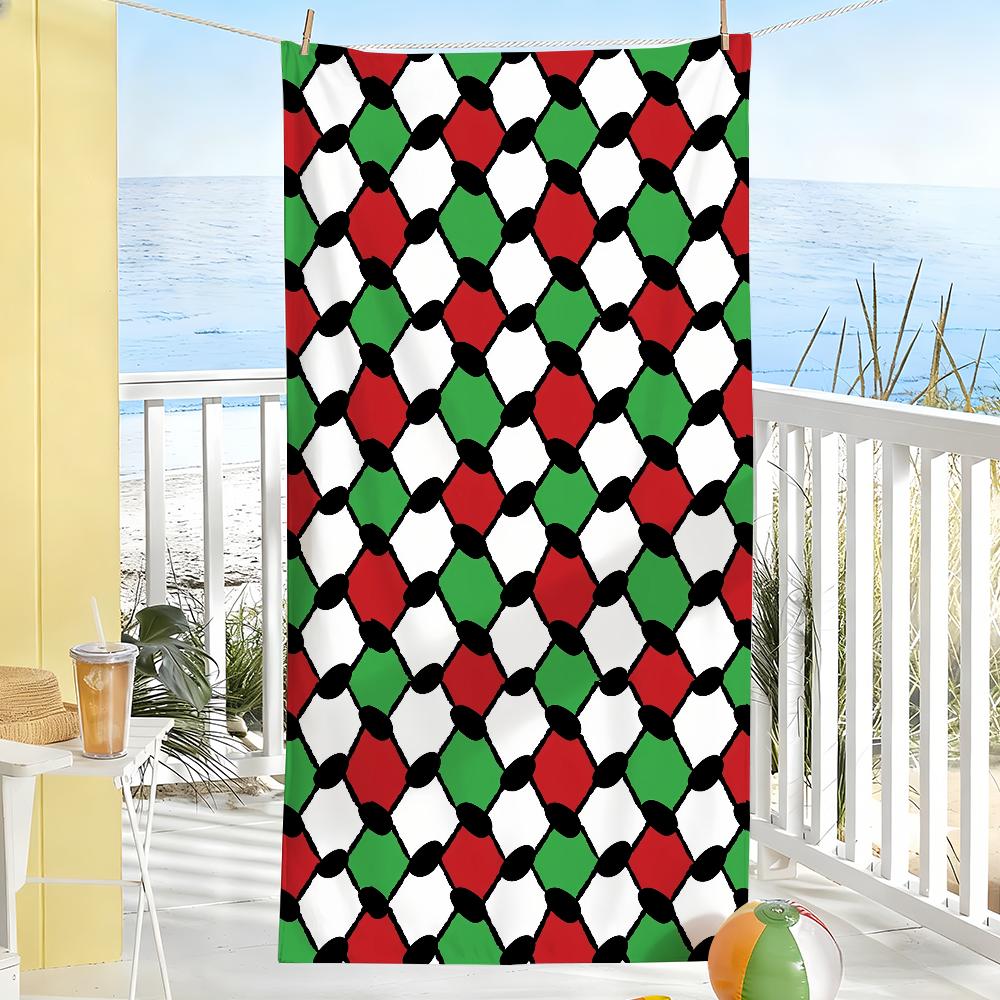 Palästina Keffiyeh Arabisches Schal Handtuch Weich Pool Geschenk Für Reise Fitnessstudio Dusche Camping Schnelltrocknend Sport Große Strandhandtücher