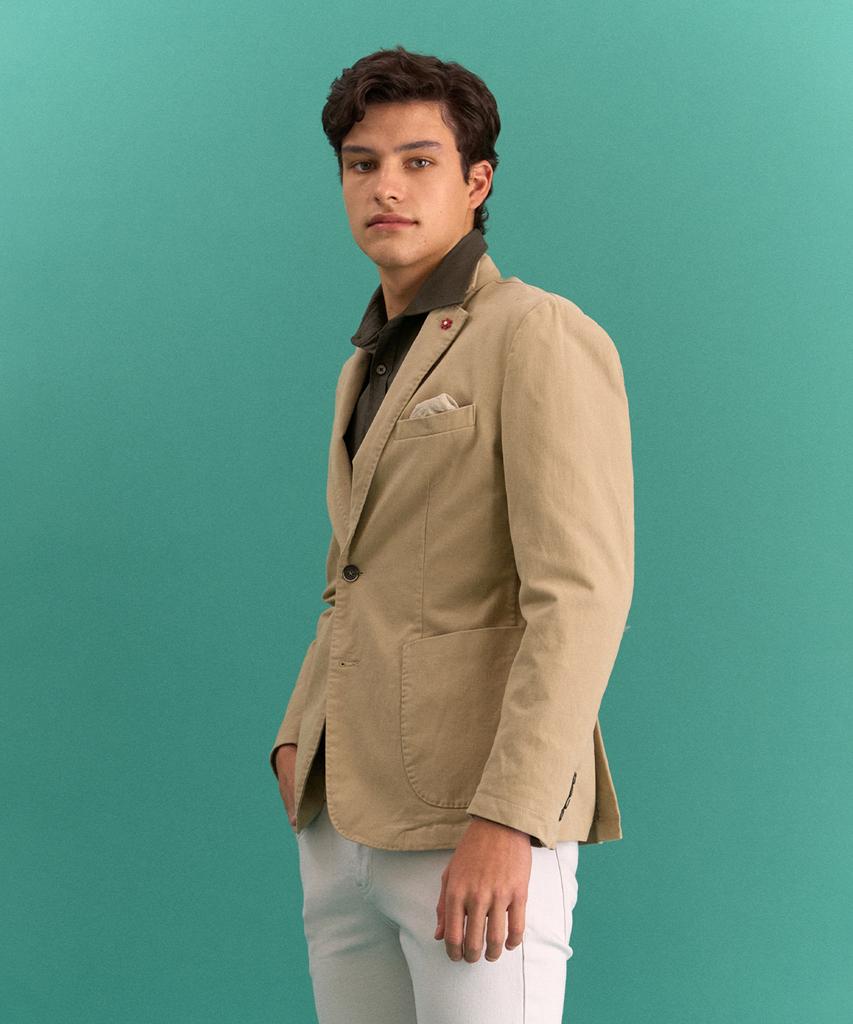 Panicale Beige Washed Cotton Jacket