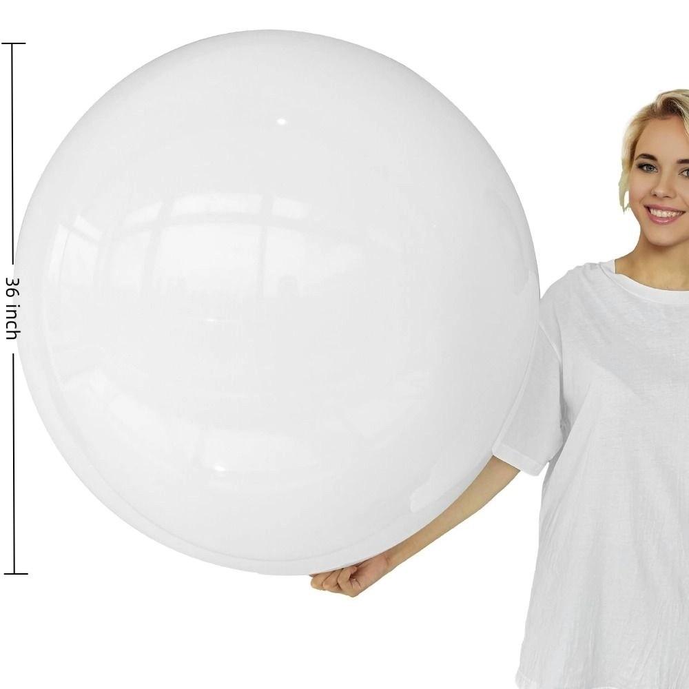 2pcs Round White Balloons 36Inch Latex Balloon Outdoor Giant Balloons  For Wedding Bridal Birthday