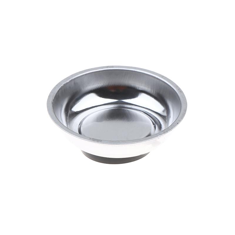 

Stainless Steel Magnetic Trays Circular Rectangular Magnetic Parts Bowl Bolts Nuts Screw Storage Tray Metal Tool Holder Plate Round 3Inch