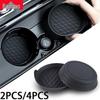 Silicone Non-Slip Car Coaster: Spill-Proof Round Cup Holder Mat