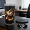 Double Wall Insulated Tumbler Cartoon Monkey Water Bottle 600ml Stainless Steel Travel Mug Portable Thermal Drink Container for Home