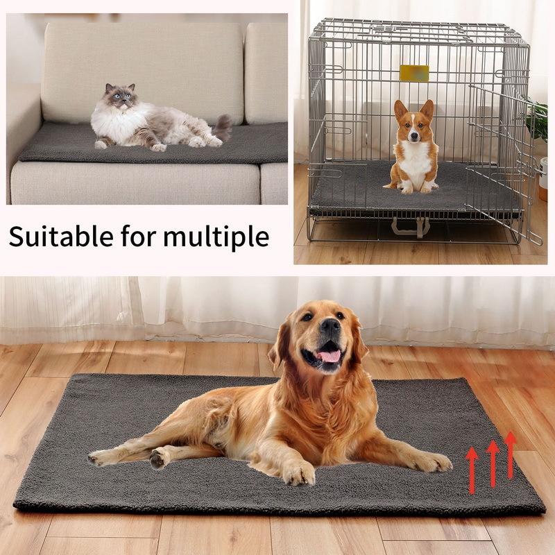 Self-Heating Soft Pet Mat Lamb Cashmere Fleece Dogs Cats Pad Winter Warm Dog Sleeping Bed Detachable Puppy Kitten Mats Blanket
