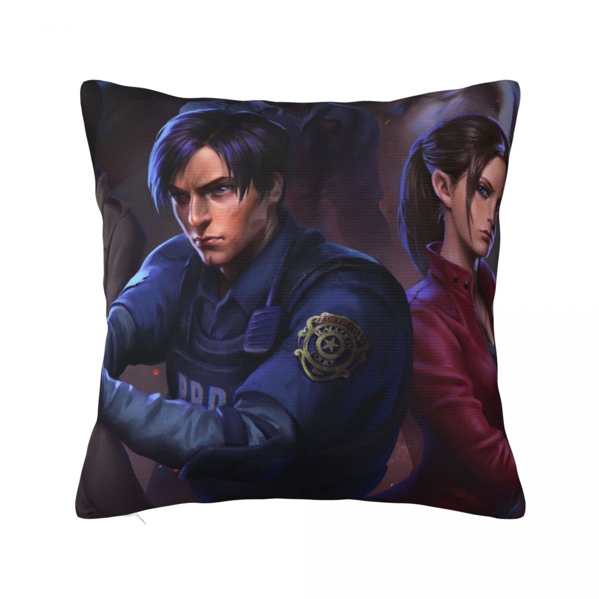 Residents Evils The Darkside Chronicles Image Pillow Case Cushion Cover Polyester Graphic Pillow Cover Kawaii Pillowcases Gift Peach skin 18*18(CM)-1Pcs
