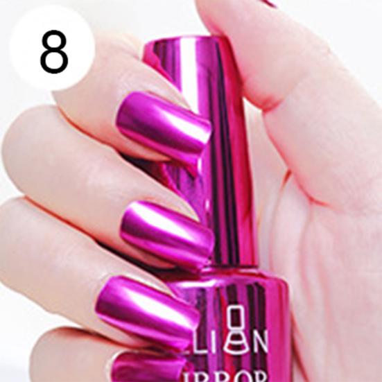 

6 мл металевий хромований манікюрний інструмент із дзеркальним ефектомНаклейка лаку для нігтів #8 Mirror Dark Purple