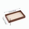 23X13X3CM Jewelry Tray Velvet Surface Flannel Lining Display Tray Walnut Material Exquisite Design Storage Solution Display