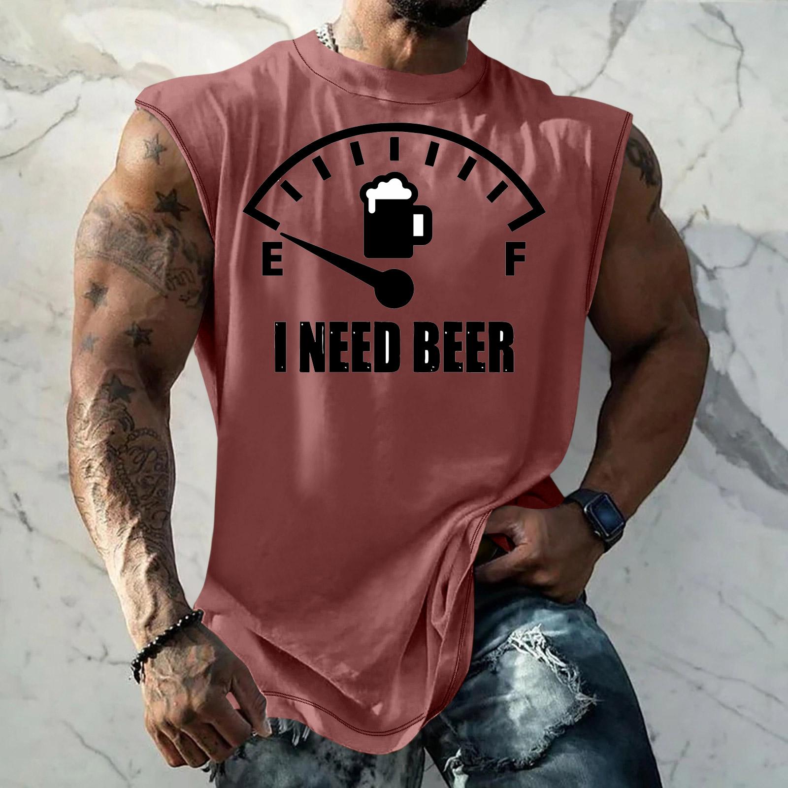 

Men s Loose Fit Sleeveless Tank Top Casual Streetwear Printed Muscle Shirt Summer Outdoor Sportswear XXL