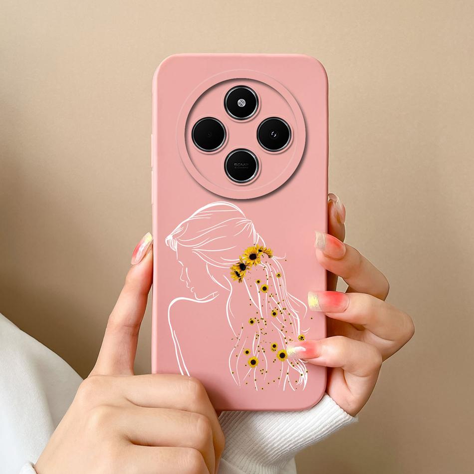 For Xiaomi POCO C75 Case Love Heart Butterfly Back Cover For POCO C 75 4G Phone Housing Soft High Quality Liquid Silicone Fundas