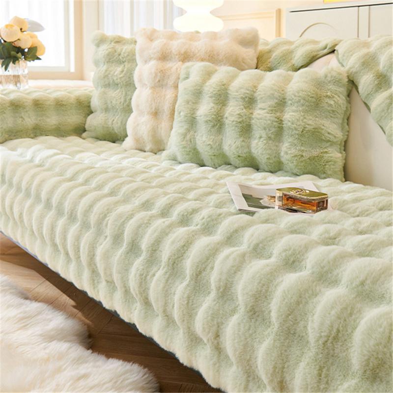 

Осенне-зимняя утолщенная теплая нескользящая плюшевая подушка для дивана, чехол для дивана, домашний декор 30*50cm Waist pillowcase зелёный