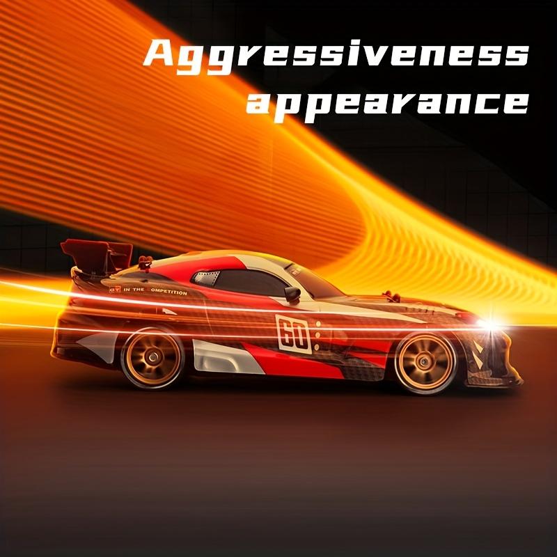 

2,4 ГГц высокоскоростной гоночный игрушечный автомобиль для дрифта со скоростью 16 км / ч, перезаряжаемая литиевая батарея и два комплекта шин