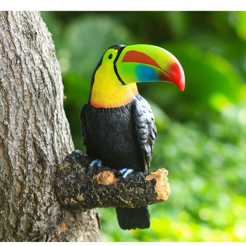 Resin Bird Ornament Garden Tree Hanging Decor Outdoor Yard Patio Decoration Small Animal Figurine
