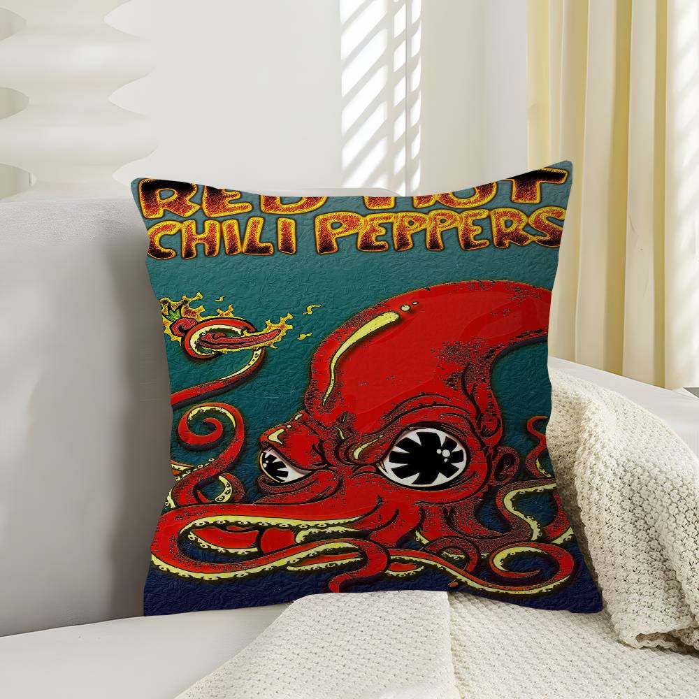 

RRed HotChili Peppers Band Personalized Pillow Dust Cover Bedroom Kids Party Decoration Pillowcase Birthday Children Gift 30x30 cm