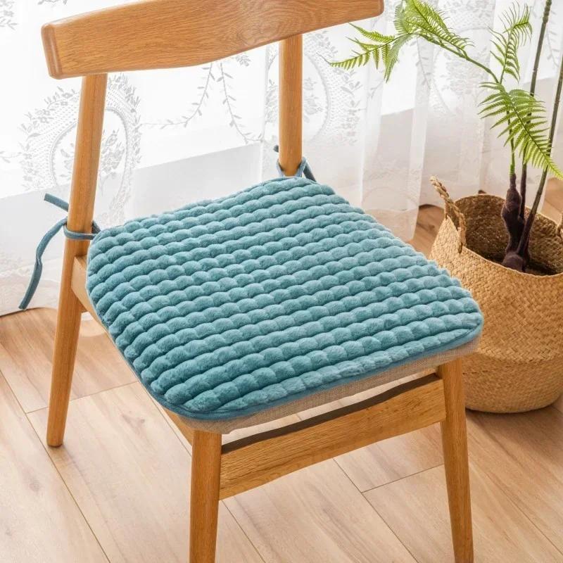 Winter-thicker Square Chair Cushion Seat Pad With Tie Cotton Seat Cushion Filling Dining Chair Cushion Non-Slip Dinning ChairPad