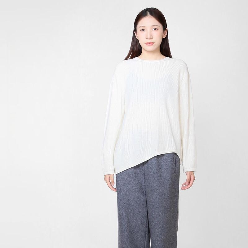 Sweet Basil Women's Round Neck Long Sleeve Knit Sweater