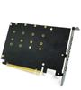 4 Port M.2 NVME SSD To PCIE X16 Adapter Converter Card Support 2230/2242/2260/2280 Host Controller Expansion Card LED Indicator